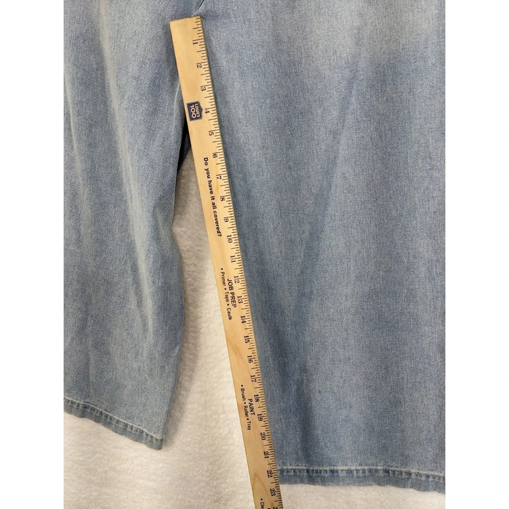 Gloria Vanderbilt Christian Siriano Wide Leg Short Denim‎ Mom Jeans 31/12